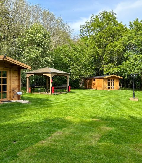 Wooden Lodge at Tall Pines Park